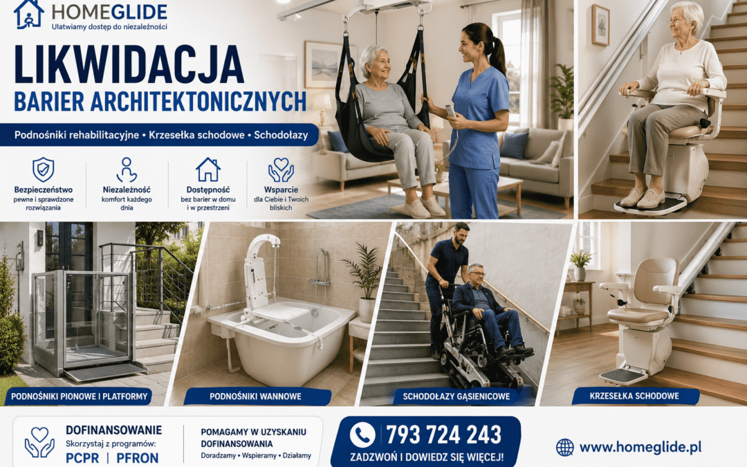 Likwidacja barier architektonicznych – podnośniki rehabilitacyjne, krzesełka schodowe i schodołazy dla niepełnosprawnych